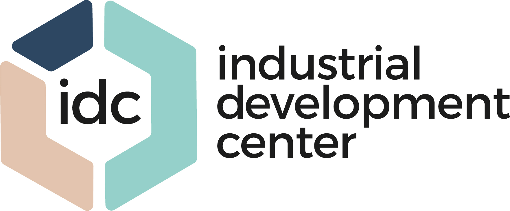 logo with industrial development center text, shorted idc