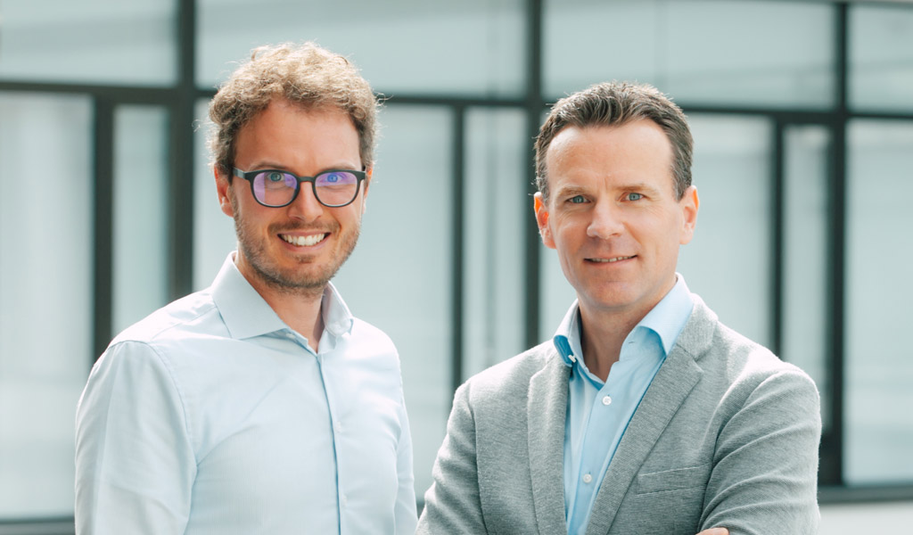 The image shows OndoSense CEO Dr. Matthias Klenner and CSO Michael Teiwes