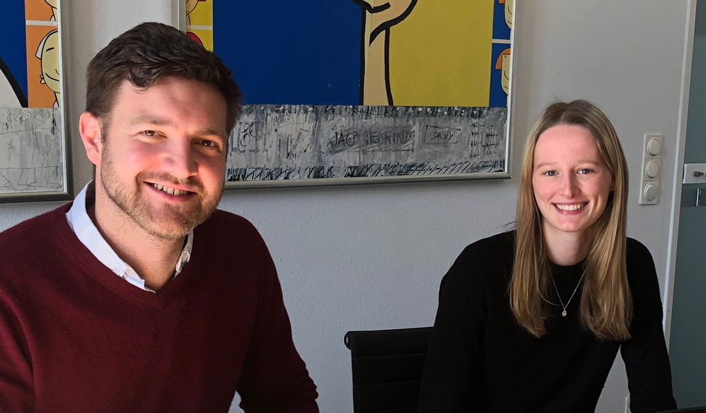 Image shows Felix Kraft, Co-Founder and CFO, and Anna Weirauch, Sales Manager of ai-omatic solutions GmbH