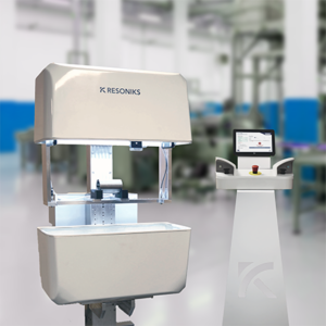 This picture shows a system for acoustic quality control